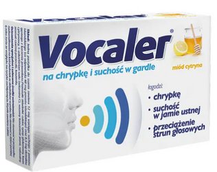 Vocaler miód cytryna 12 past. 