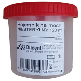 Pojemnik na mocz NIESTERYLNY 120ml