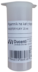 Pojemnik na kał z łopatką STERYLNY 20ml 