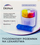 Depan tygodniowy pojemnik na lekarstwa okrągły