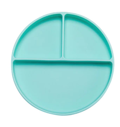 bi-bi, talerzyk silikonowy z przyssawką - miętowy